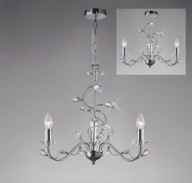 Willow Crystal Ceiling Lights Diyas Multi Arm Crystal Fittings